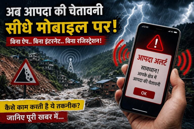 अब आपदा की चेतावनी सीधे मोबाइल पर: उत्तराखंड में ‘सेल ब्रॉडकास्ट’ तकनीक शुरू