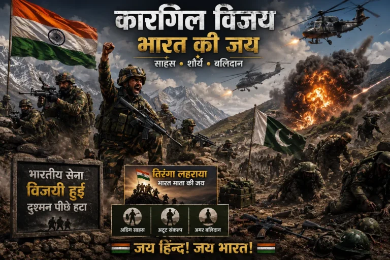 कारगिल विजय दिवस: वीर जवानों के अदम्य साहस और बलिदान को नमन