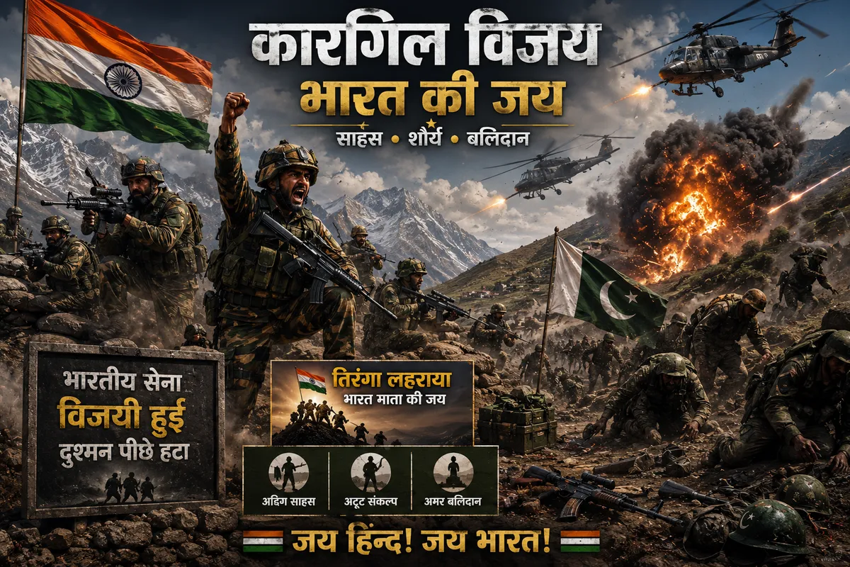 कारगिल विजय दिवस: वीर जवानों के अदम्य साहस और बलिदान को नमन