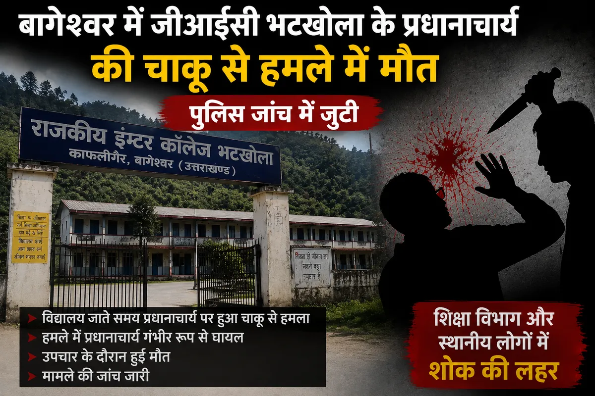 बागेश्वर में जीआईसी भटखोला के प्रधानाचार्य की चाकू से हमले में मौत, पुलिस जांच में जुटी