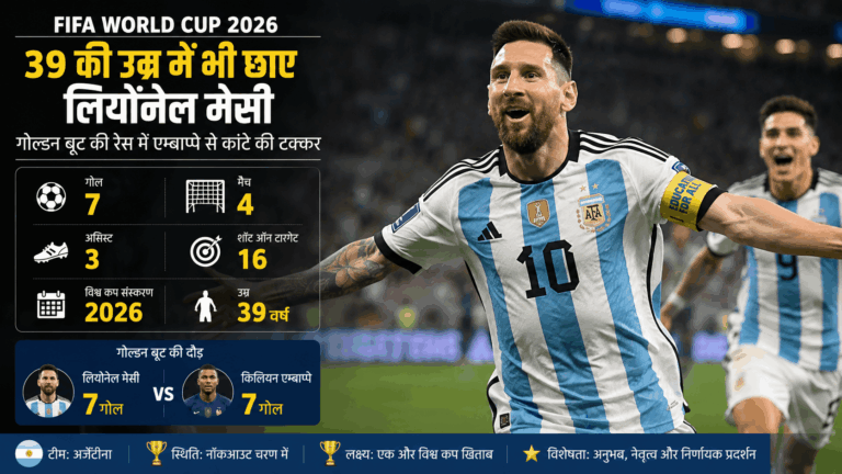 FIFA World Cup 2026: 39 की उम्र में भी छाए लियोनेल मेसी, गोल्डन बूट की रेस में एम्बाप्पे से कांटे की टक्कर