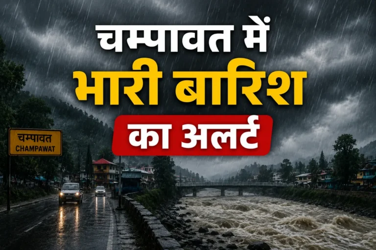 चंपावत में भारी बारिश का ऑरेंज अलर्ट जारी, जिला प्रशासन हाई अलर्ट पर