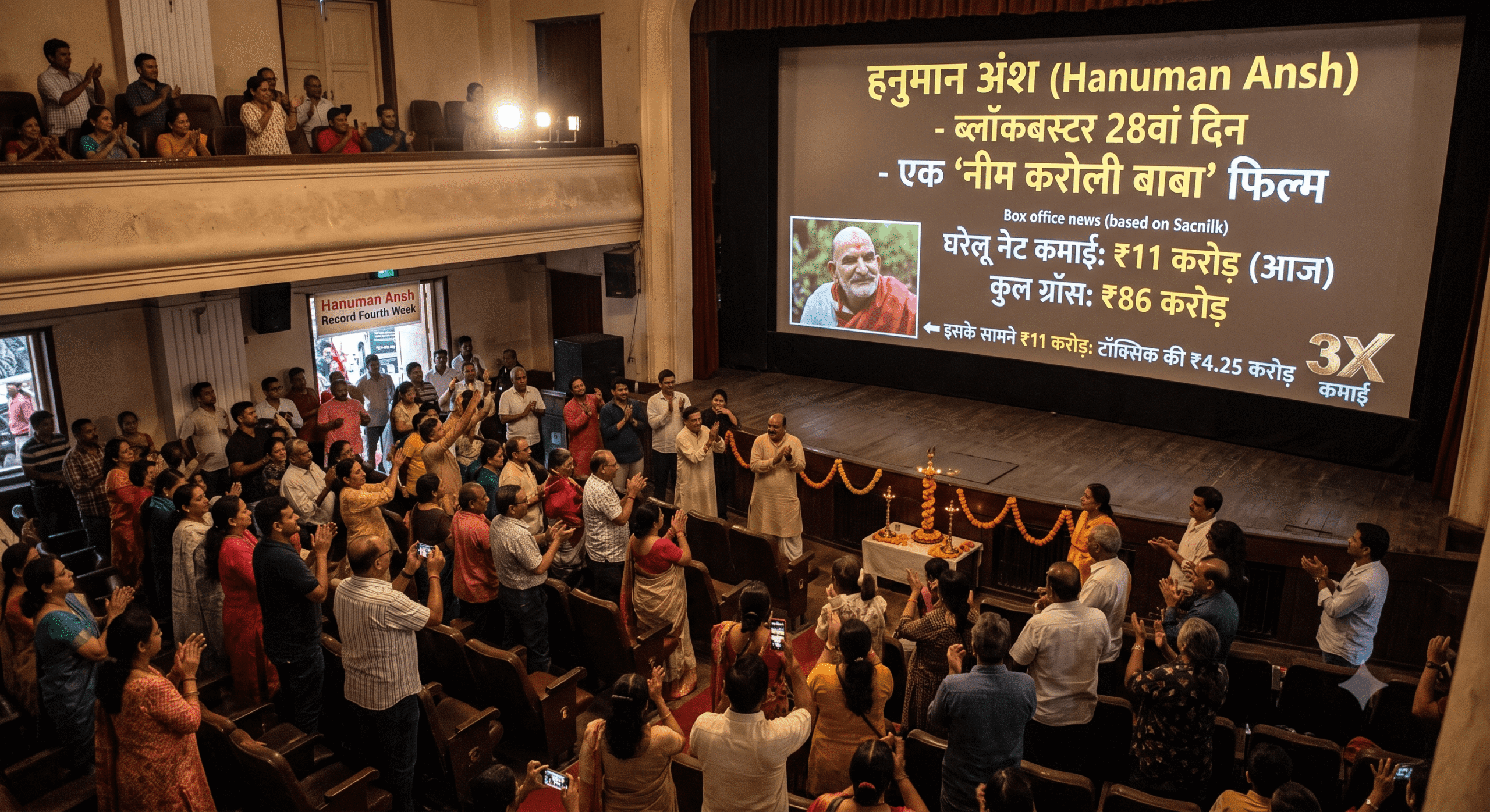 नीब करौरी बाबा पर आधारित ‘हनुमान अंश’ की ऐतिहासिक उड़ान: 28वें दिन 42% का उछाल, अब विदेशों में रिलीज की तैयारी