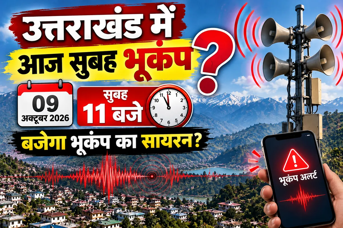 उत्तराखंड में आज सुबह 11 बजे भूकंप की चेतावनी का अलर्ट! मोबाइल पर बजेगा अलार्म, गूंजेंगे सायरन, जानिए क्या है पूरा मामला!