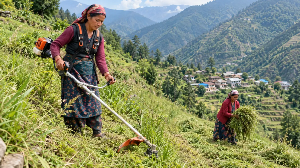 संपादकीय: उत्तराखंड के पहाड़ों में घास काटने की मशीनें—महिलाओं को कितनी राहत, कितनी चुनौतियां?